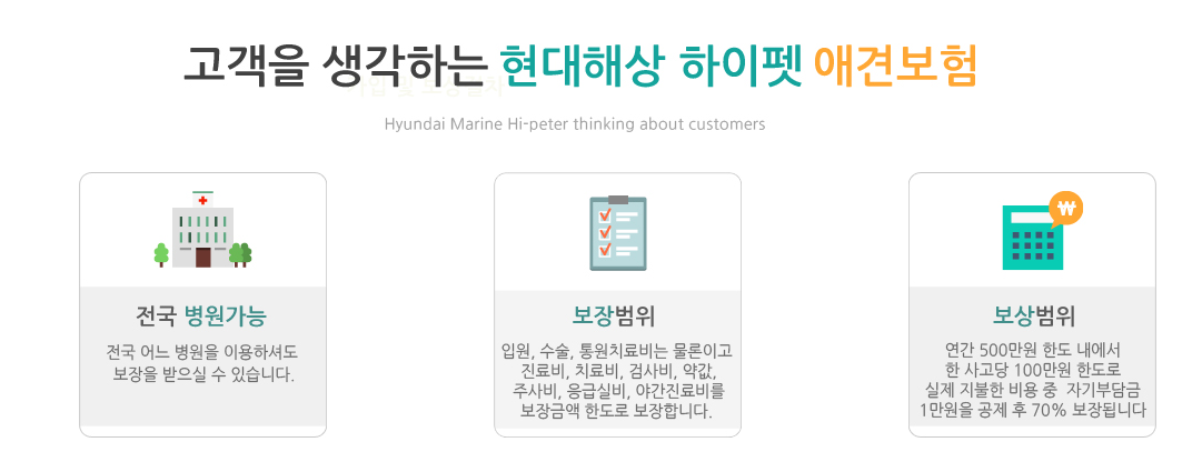 현대해상 강아지보험 보장내용