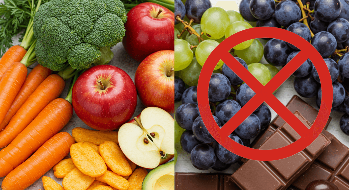 반려견이 먹을수 있는 간식과 먹어서는 안될 간식