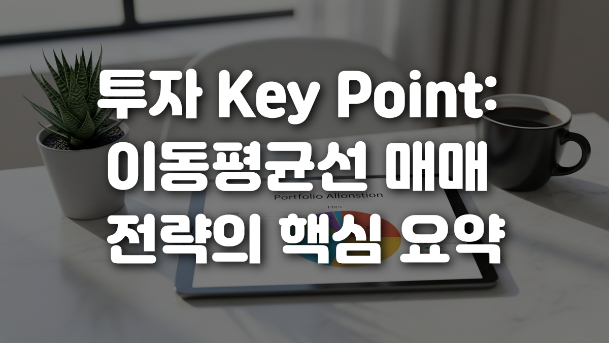 투자 Key Point 이동평균선 매매 전략의 핵심 요약