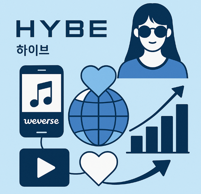하이브(HYBE)의 글로벌 팬 플랫폼 위버스 이미지