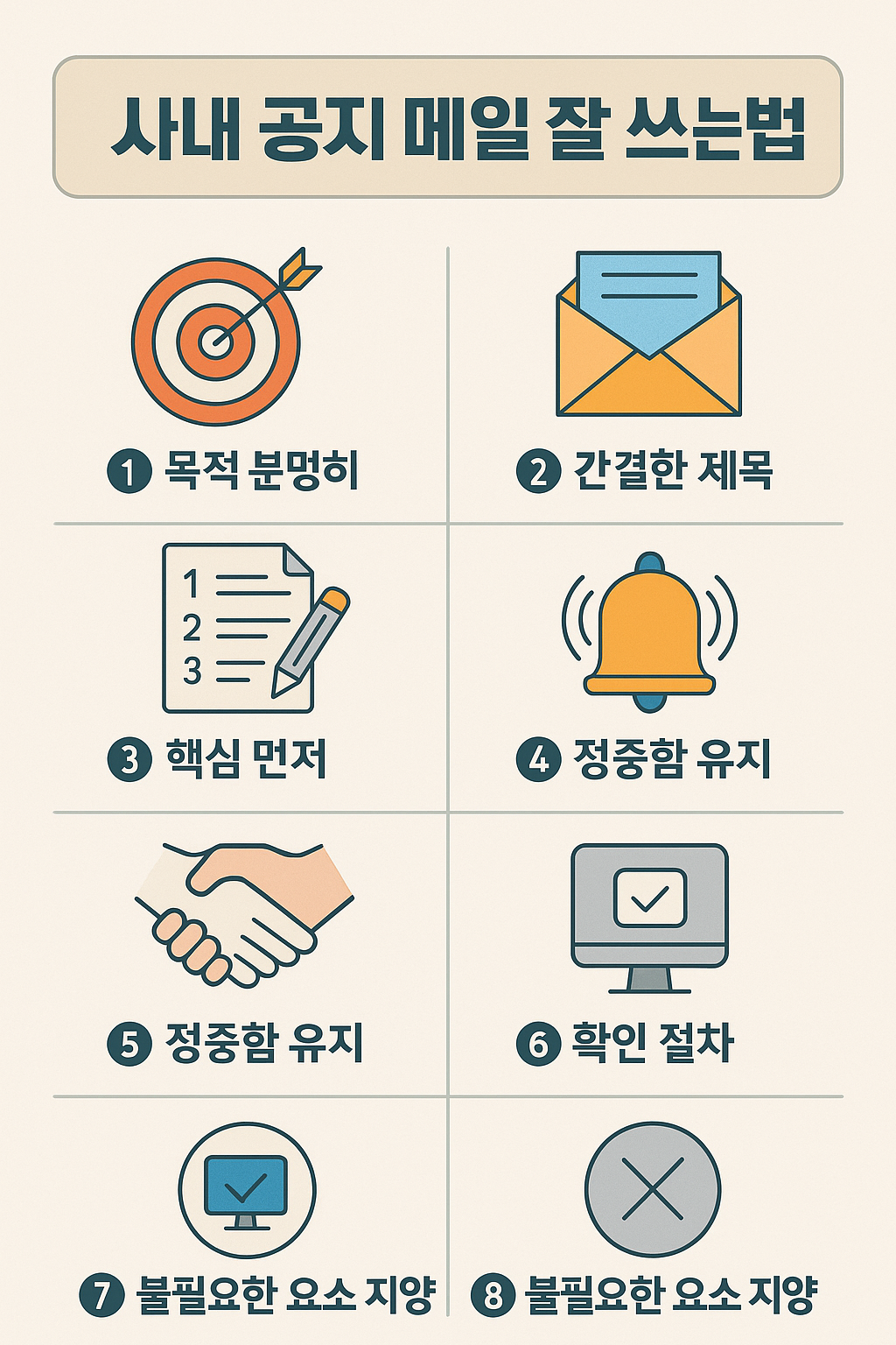 공지 메일 작성법