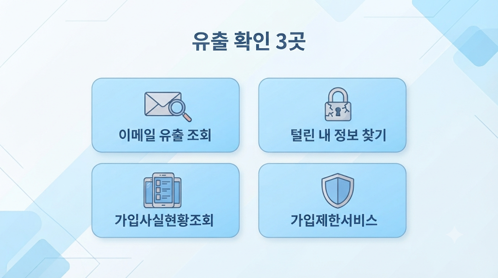 유출 여부 확인 서비스 정리