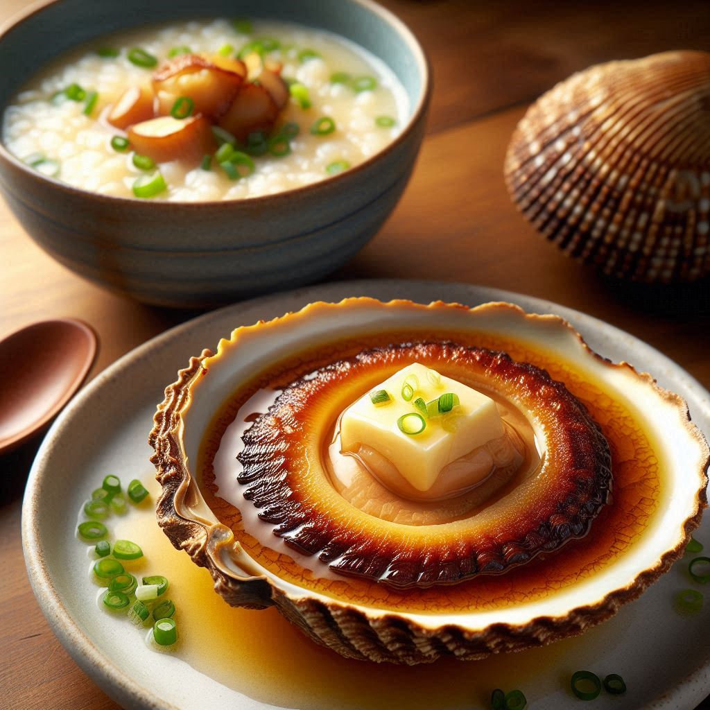 여름철 보양식 초복요리 전복 버터구이와 전복죽