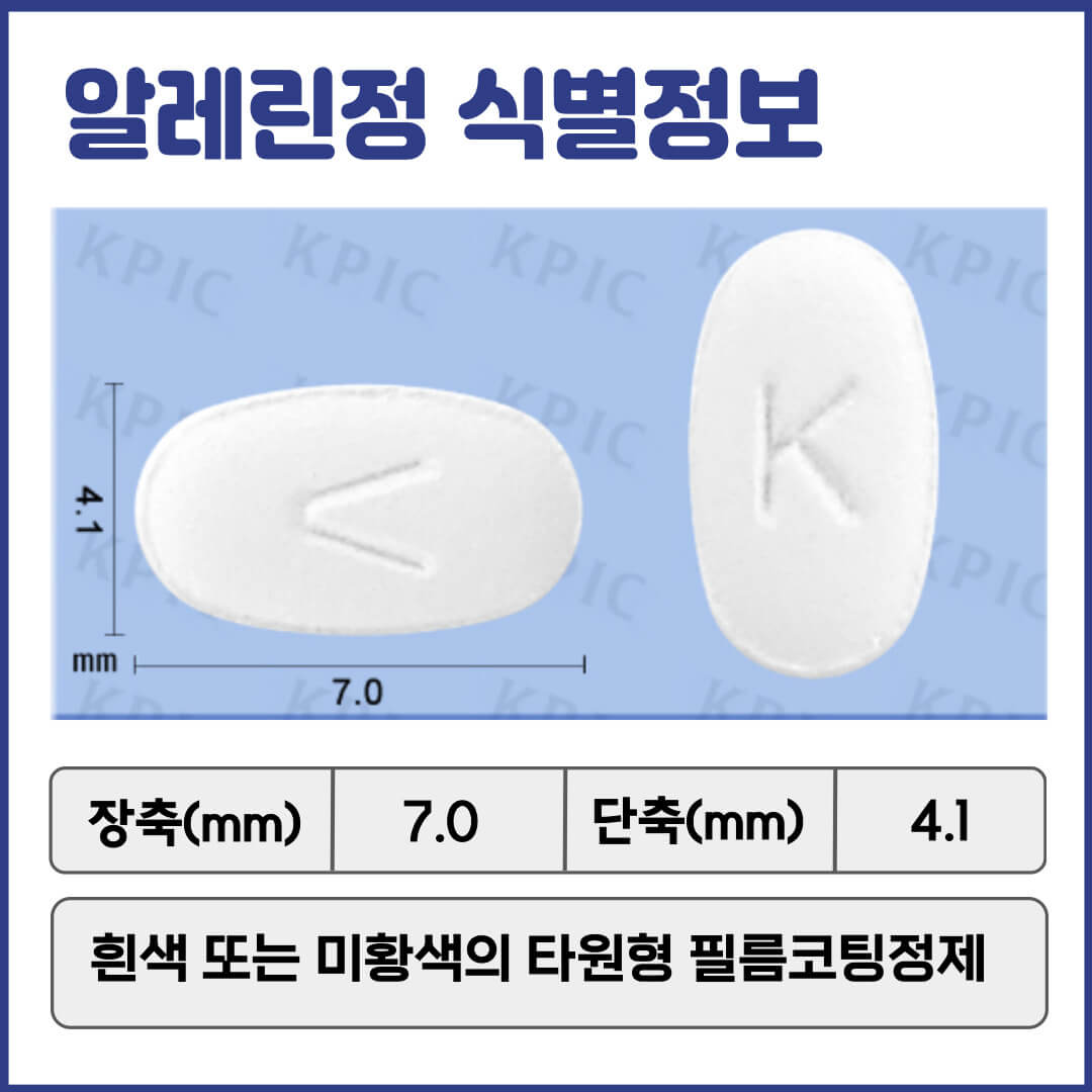 알레린정 식별정보