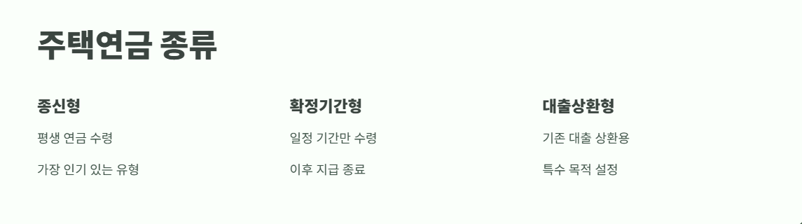 주택연금 종류별 차이점 2
