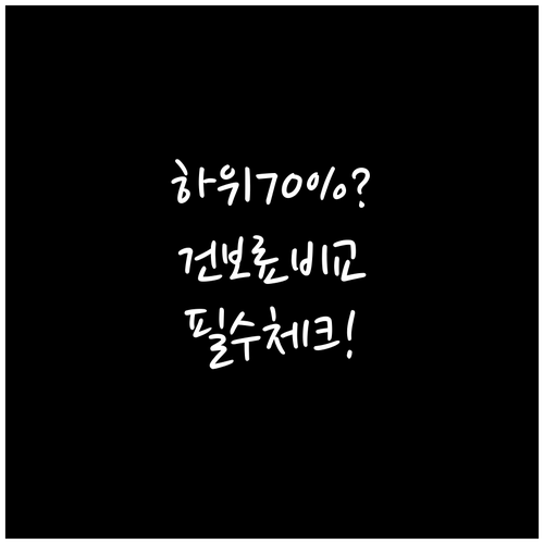 소득 하위 70% 해당하는지 건강보험..