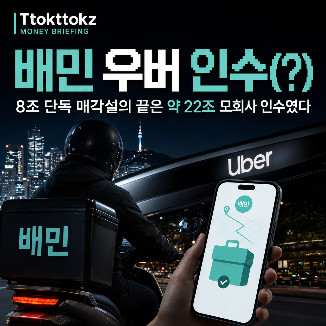 배민 우버 인수: 모회사 전체를 향한 22조 원 거래