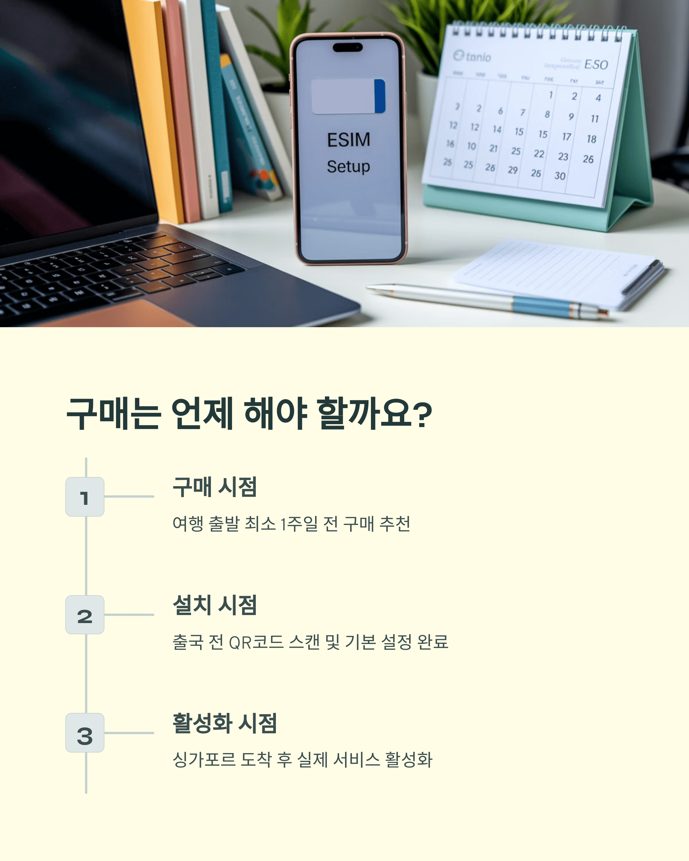 싱가포르 여행, 통신은 eSIM 하나로