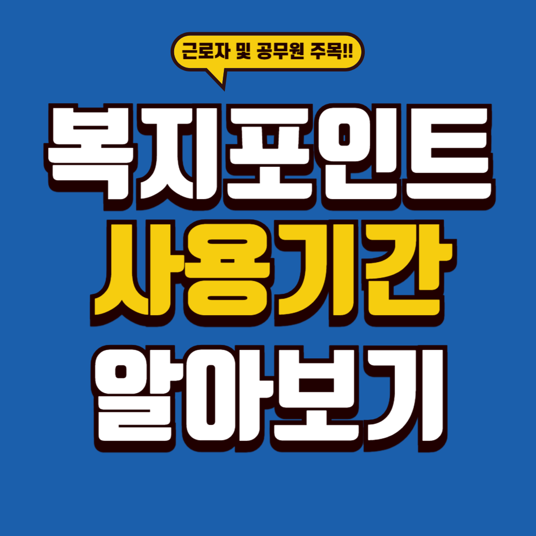 복지포인트 사용기간
