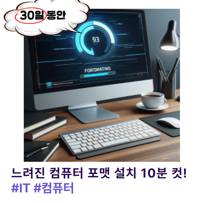 느려진 컴퓨터 10분 만에 새것처럼! 초보 포맷 설치 쉬운 설명!