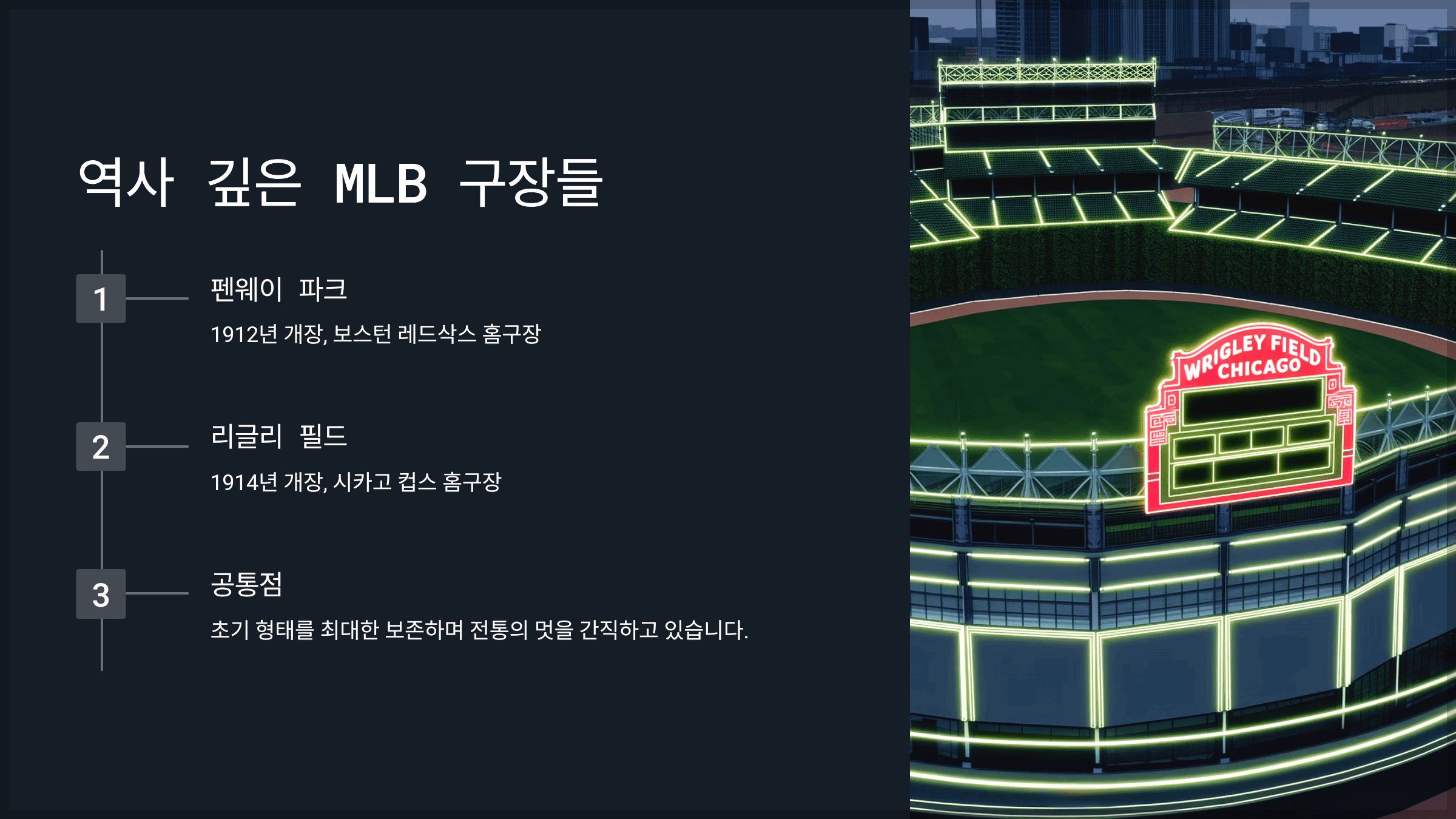 역사 깊은 MLB 구장들