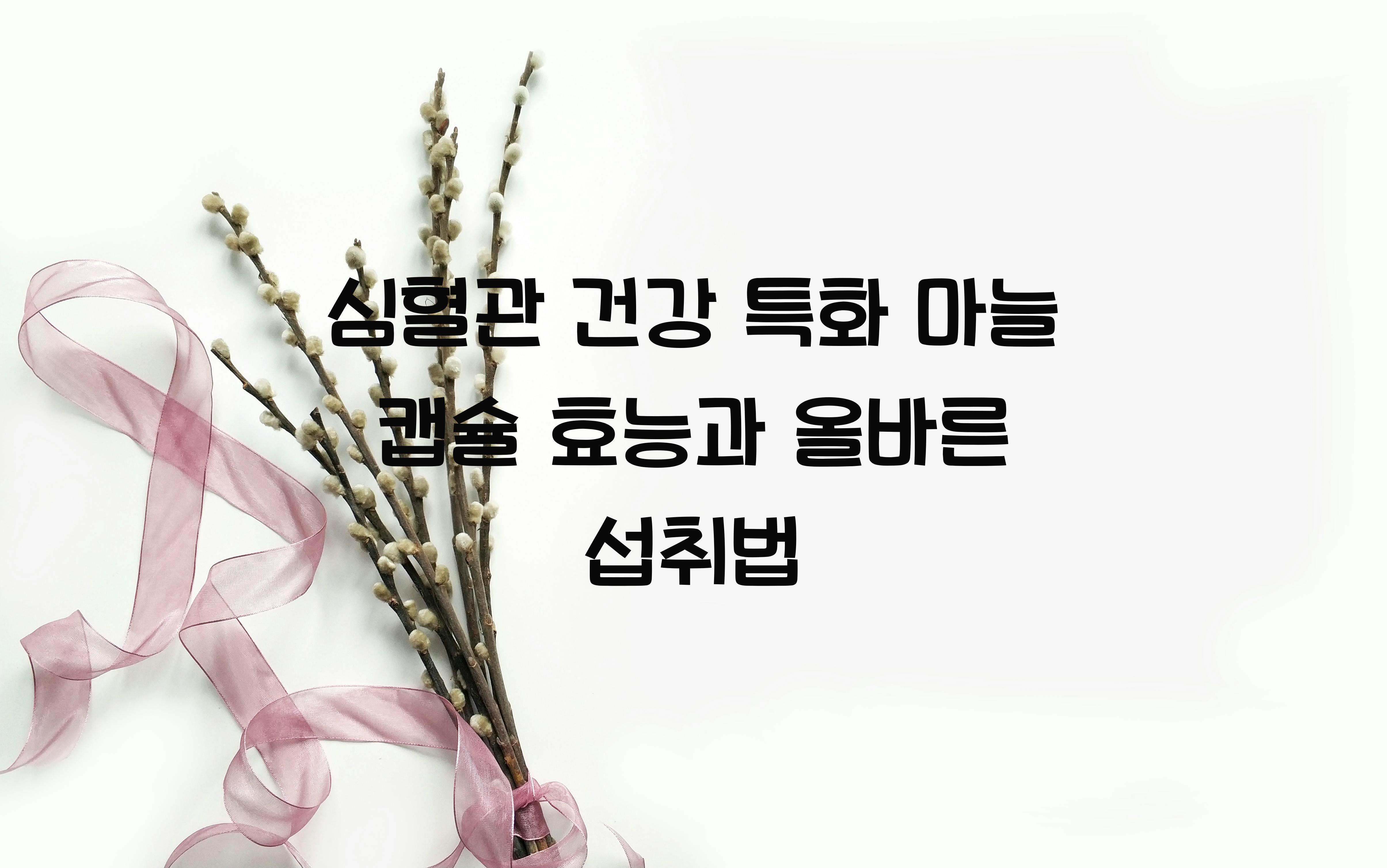 심혈관 건강 특화 마늘 캡슐