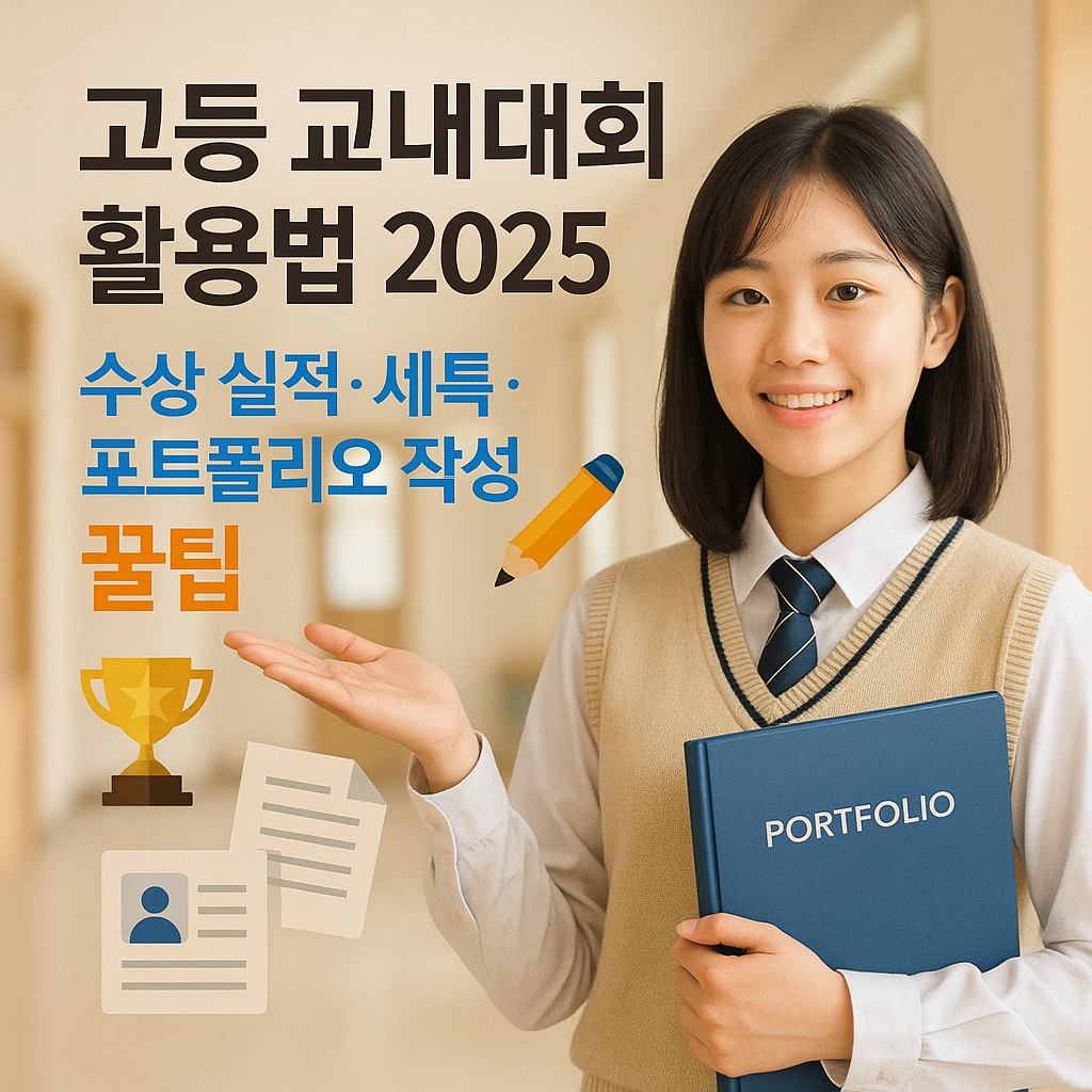 고등 교내대회 활용법 2025 ｜ 수상 실적·세특 반영·포트폴리오 작성 꿀팁