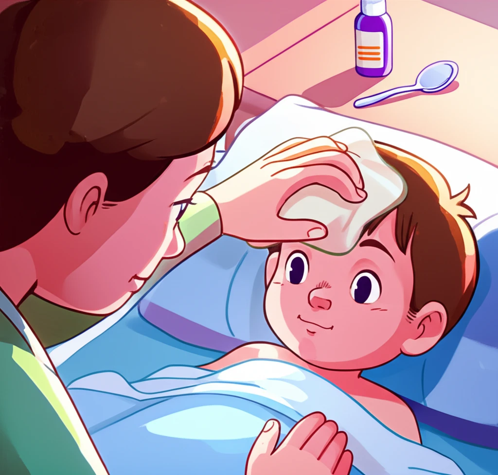 B형 독감 아이 고열 내리는 법과 미..