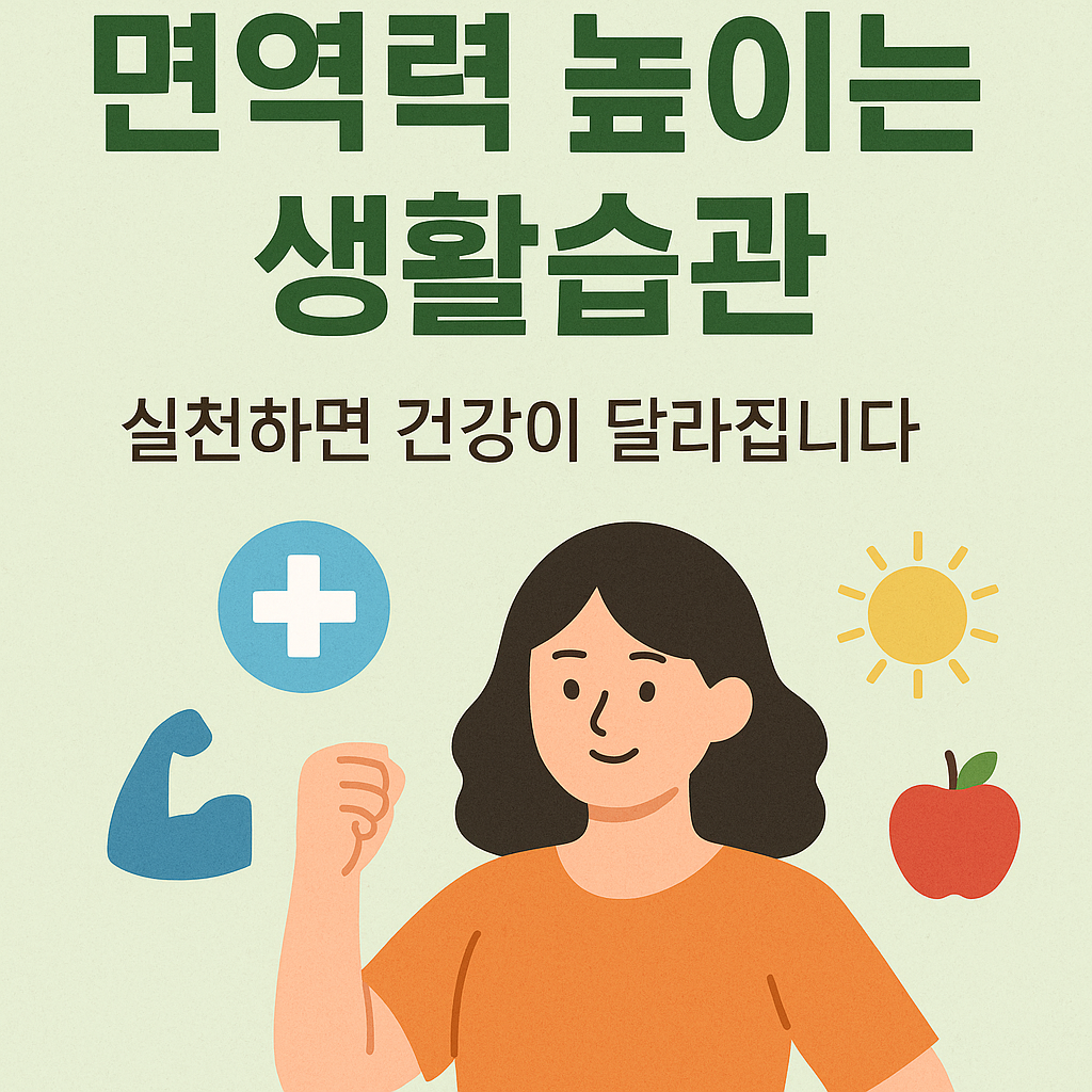 면역력 높이는 생활습관, 실천하면 건강이 달라집니다