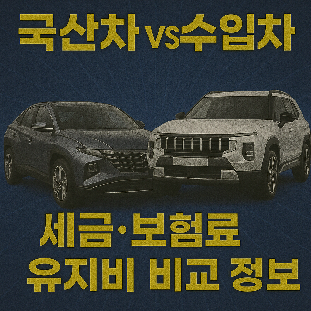 국산차 vs 수입차 세금 보험료 유지비 비교 정보 블로그 썸네일