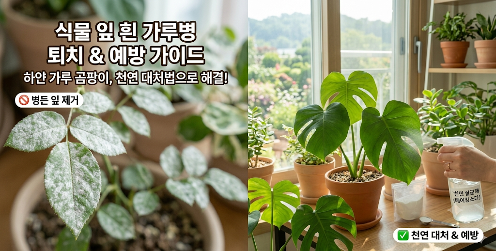 식물 잎에 흰 가루병이 퇴치법과 예방하는 법