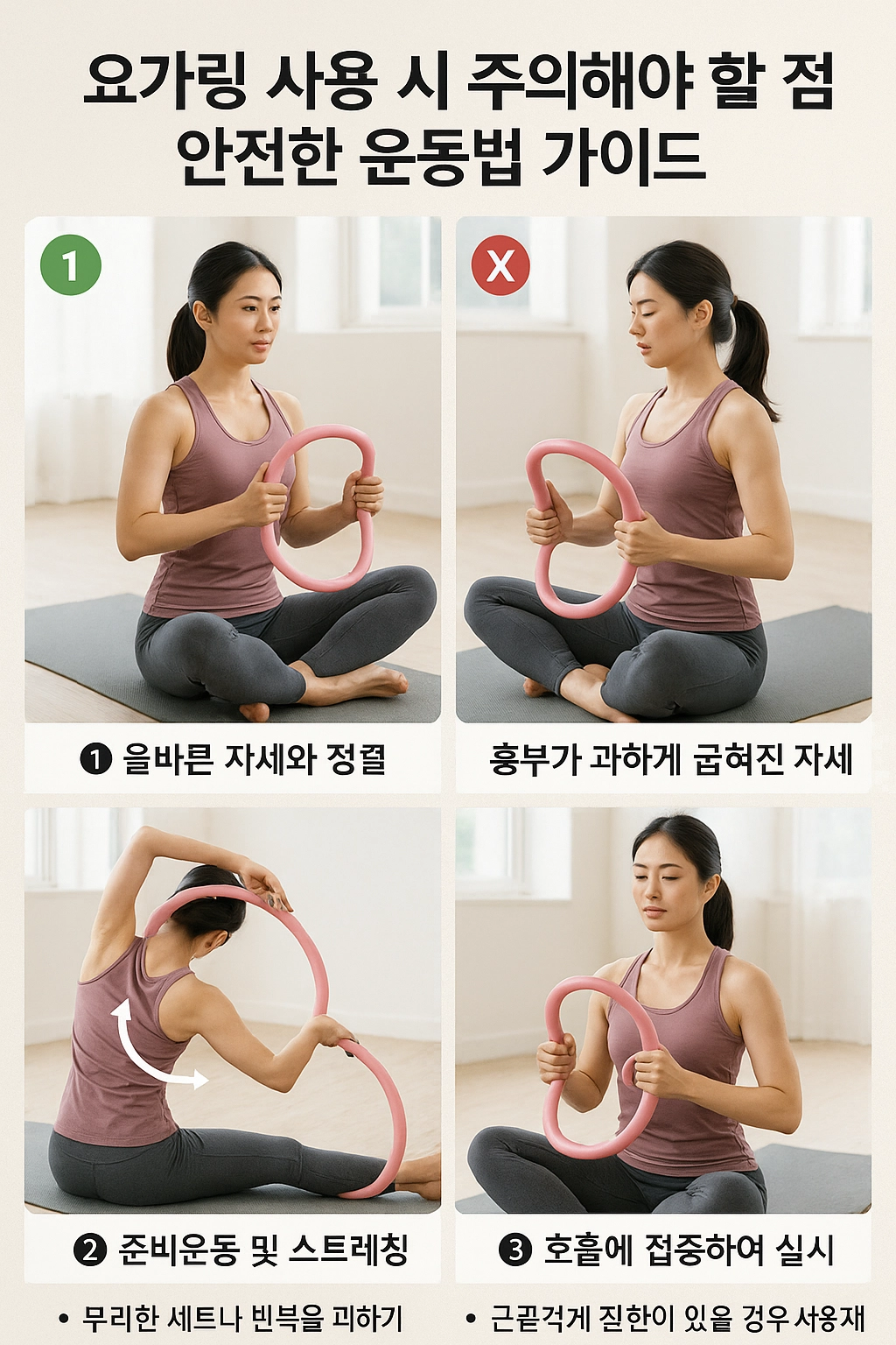 요가링 사용 시 주의해야 할 점과 안전한 운동법 가이드