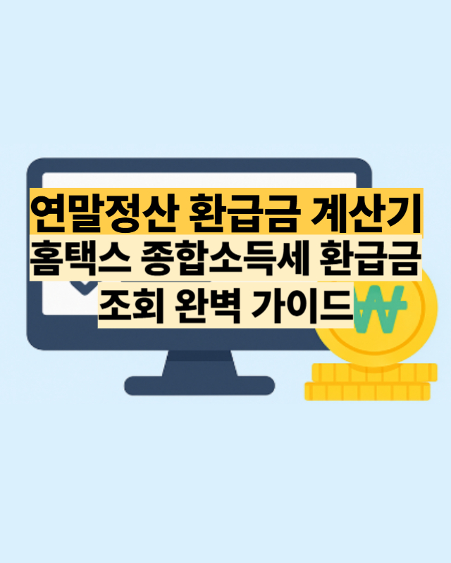 연말정산 환급금 계산기 및 홈택스 종합소득세 환급금 조회 완벽가이드 썸네일
