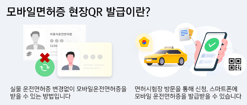 현장 QR 발급방식(IC 면허증 없이 가능!)
