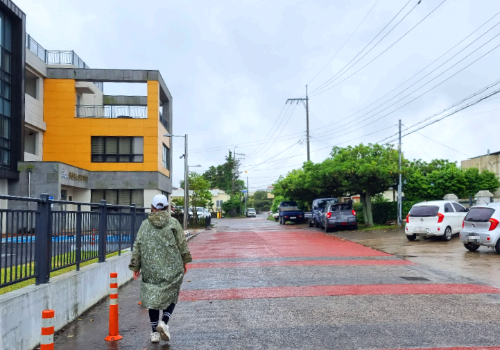 올레 2 코스 대수산봉 가기전부터 비가 잦아들기 시작