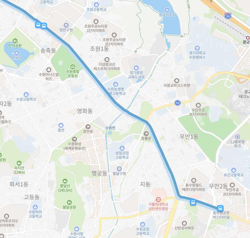 동수원 인천공항 리무진 버스 4000번 노선