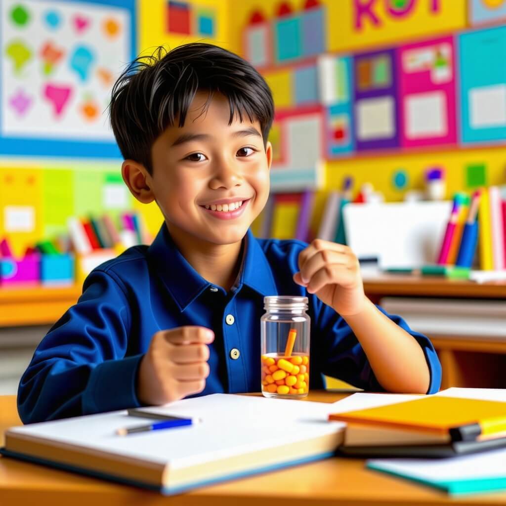 영양제-아이-파란남방셔츠