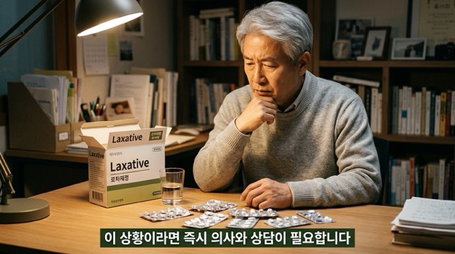 변비약 자극성 하제 매일복용 물없이 복용 잘못된 패턴 상세