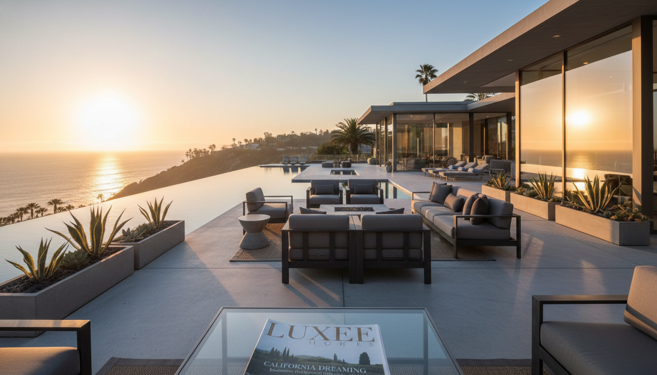 태평양 오션뷰가 돋보이는 캘리포니아 LA의 최고급 현대식 대저택 전경