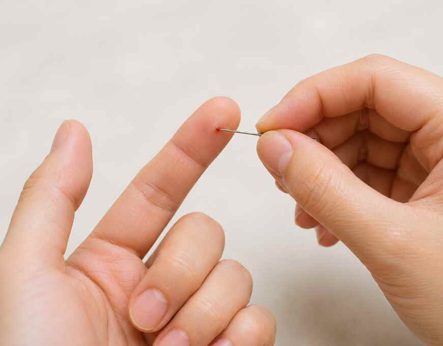 Finger picking when you have an upset stomach, will it have a real effect