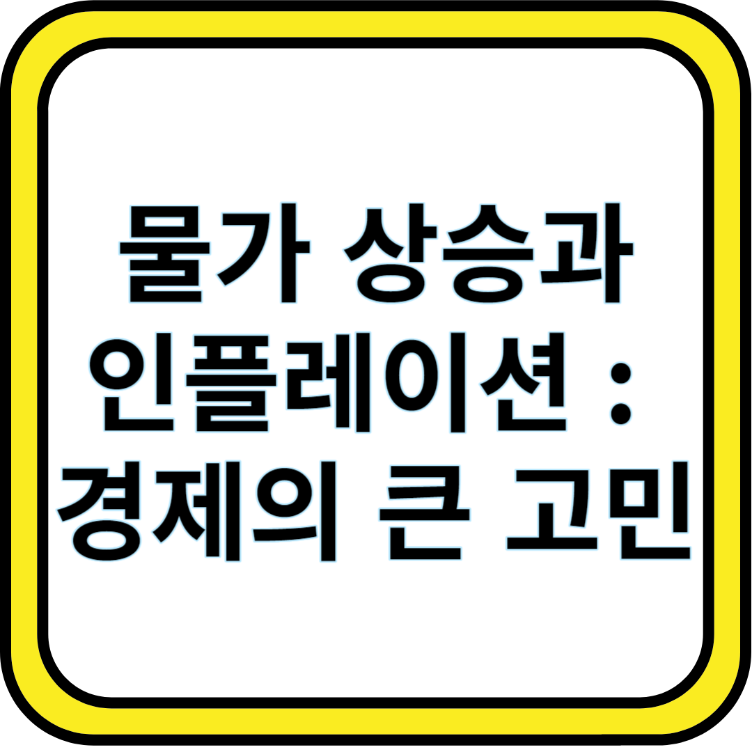 물가 상승과 인플레이션 : 경제의 큰 고민