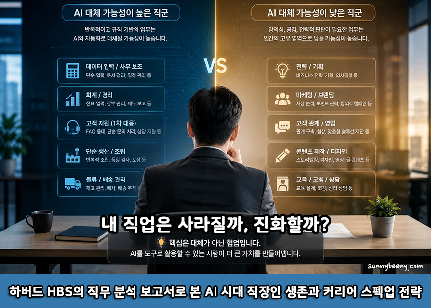 하버드 HBS의 직무 분석 보고서로 본 AI 시대 직장인 생존과 커리어 스펙업 전략