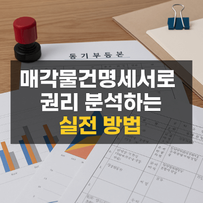 경매 투자자를 위한 매각물건명세서 권리분석 실전가이드