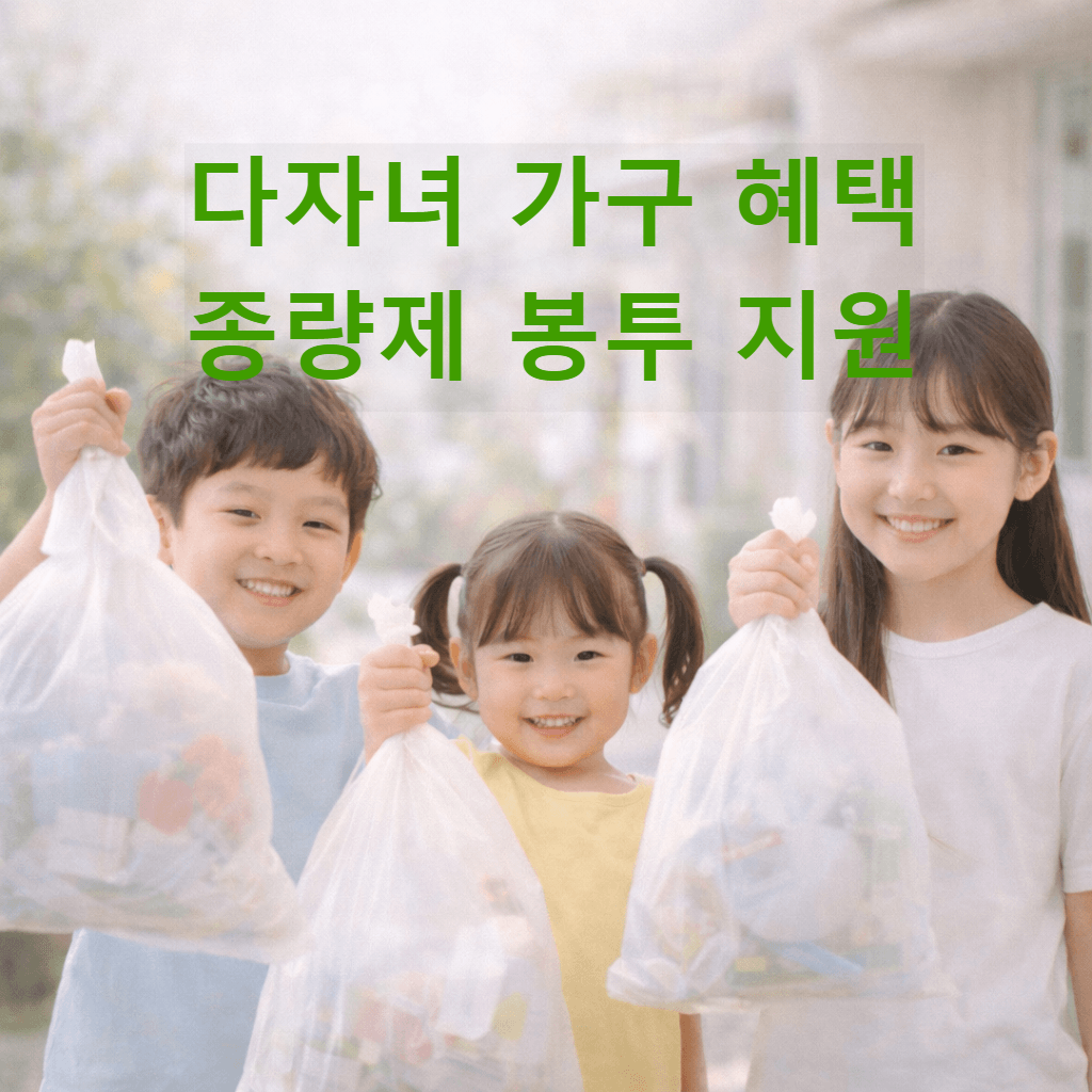 다자녀 가구 종량제 봉투 지원 서비스