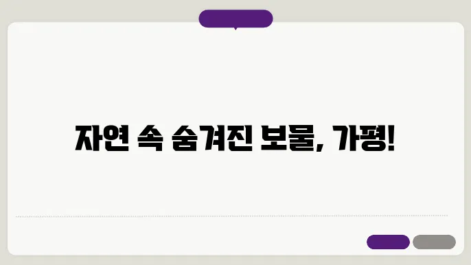 가평 산림생태문화체험단지