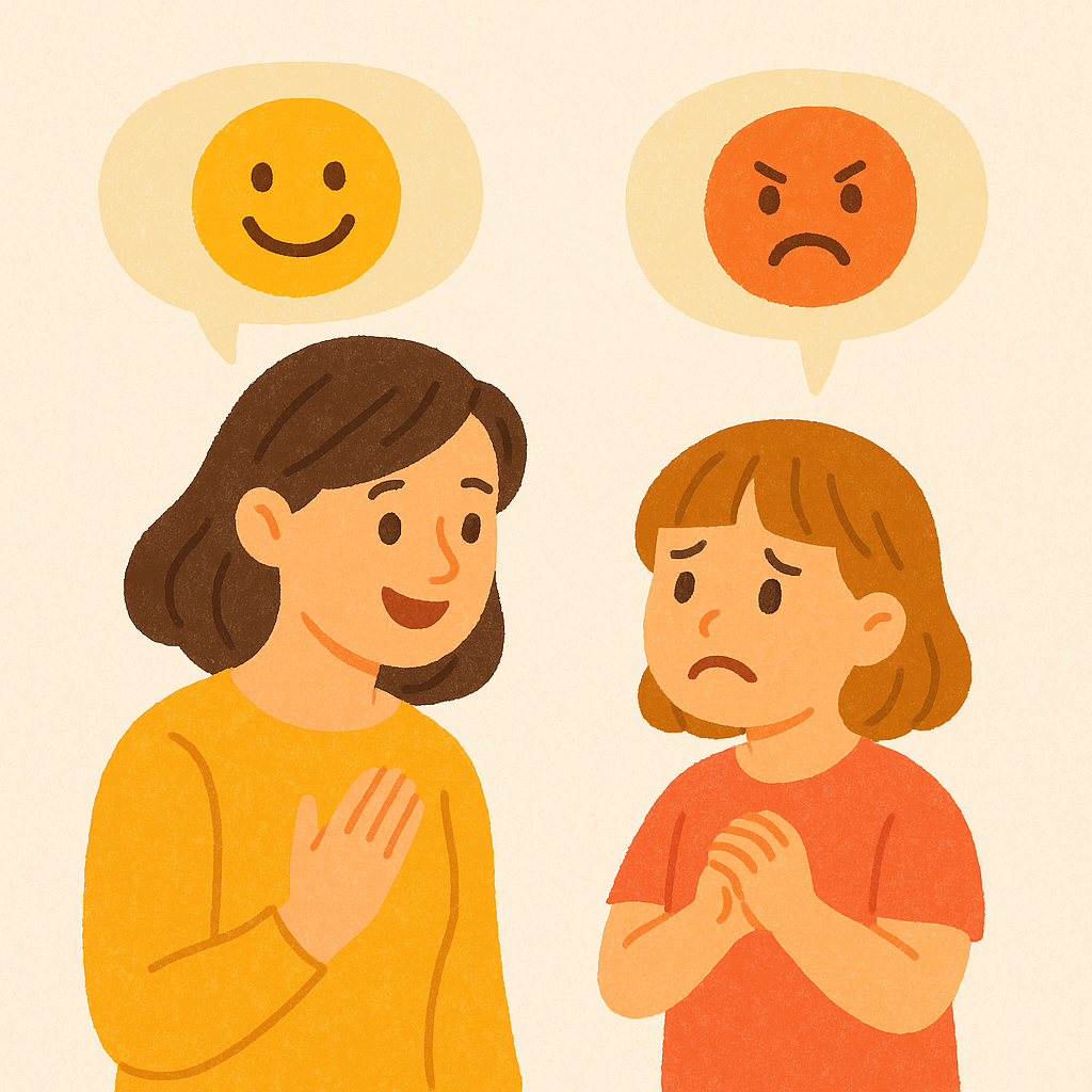 감정을 말로 표현하는 아이에 대한 이미지