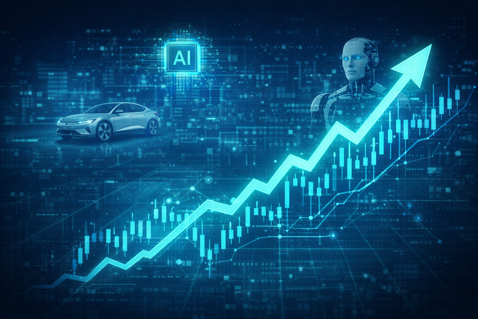 AI 자동차 산업 주가 상승 그래프