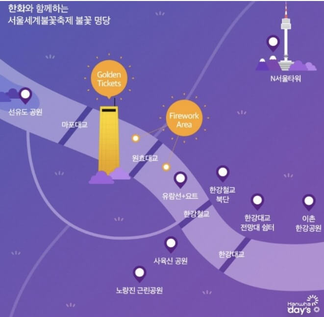 서울세계불꽃축제 불꽃 명당