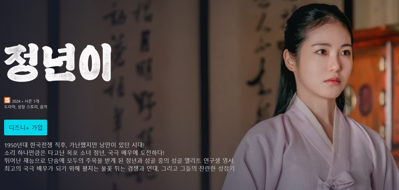 드라마 정년이 완벽 가이드 : 출연진, 등장인물, 재방송