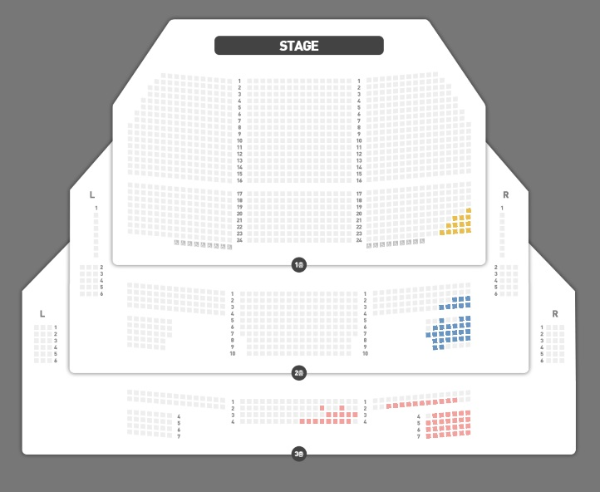 성남아트센터 오페라하우스 공연장 층별 좌석 배치도