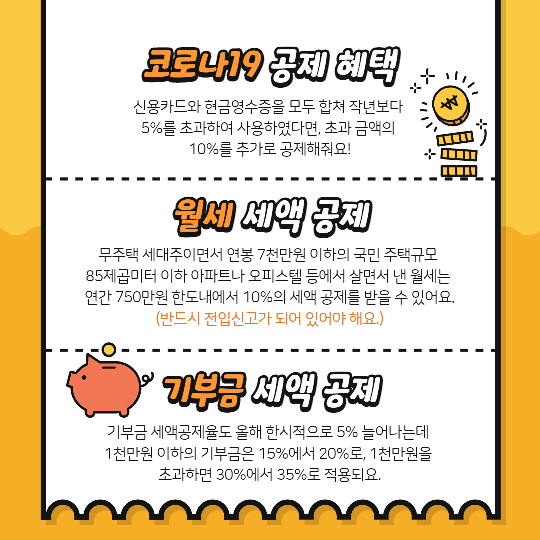 2022 연말정산 세액 공제 기준