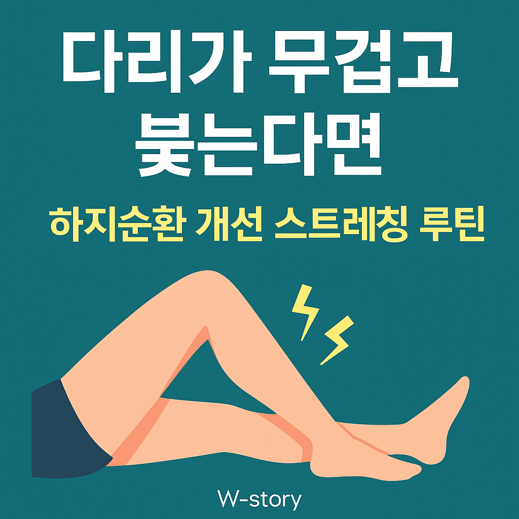 다리 붓기와 무거운 하체를 위한 하지순환 개선 스트레칭 루틴 썸네일 이미지