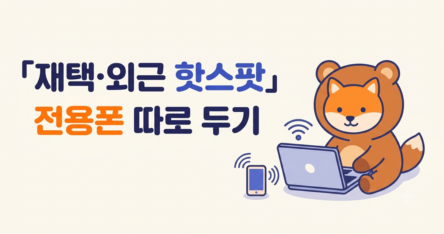 재택·외근 노트북 핫스팟, 선불폰 전용 회선이 나은 이유 (KT망 유지속도)