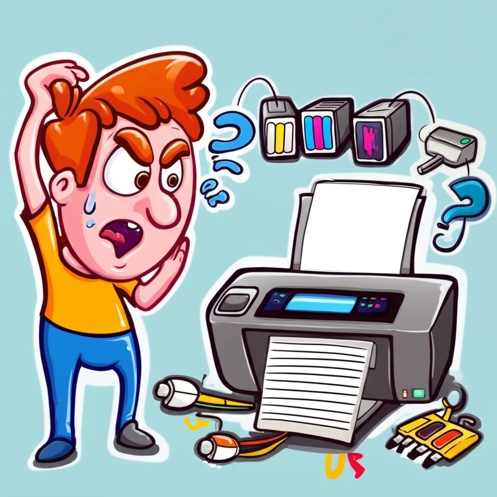 프린터가 흰 종이만 뱉어낼 때 해결