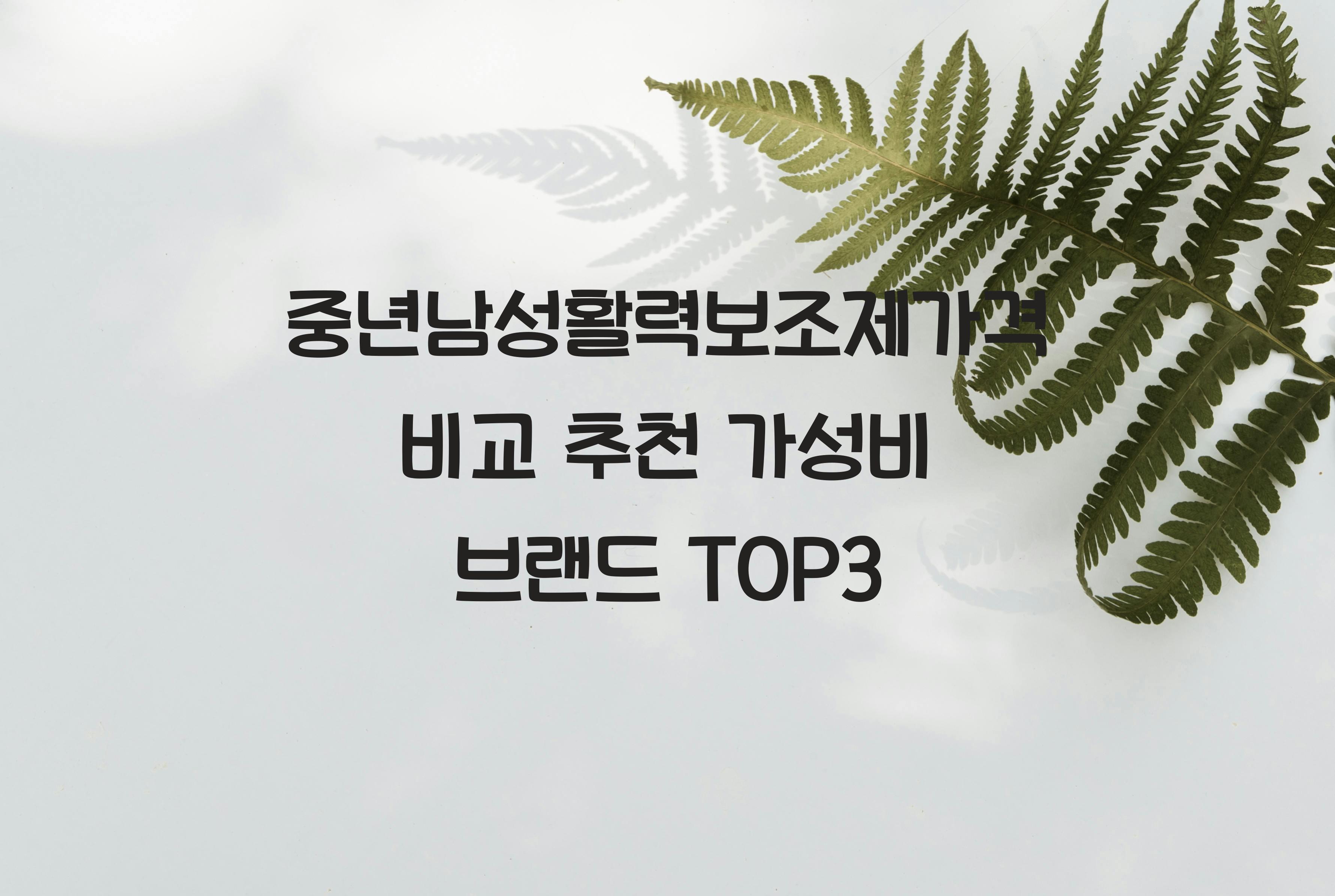 중년남성활력보조제가격