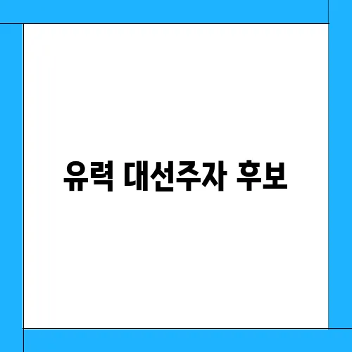 유력 대선주자 후보, 조기 대선 가상대결 분석