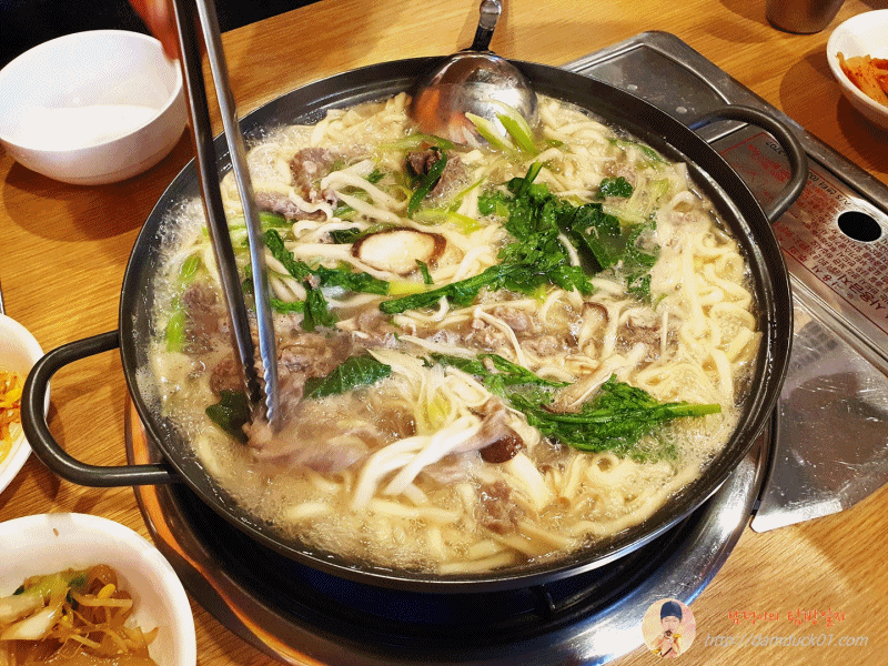 소고기 버섯 국수전골 움짤