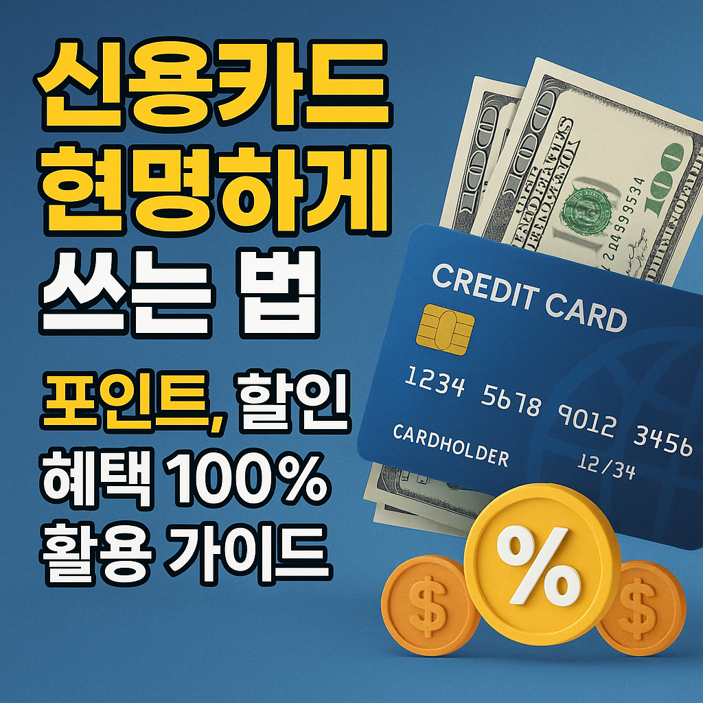 신용카드 현명하게 쓰는 법: 포인트, 할인, 혜택 100% 활용 가이드