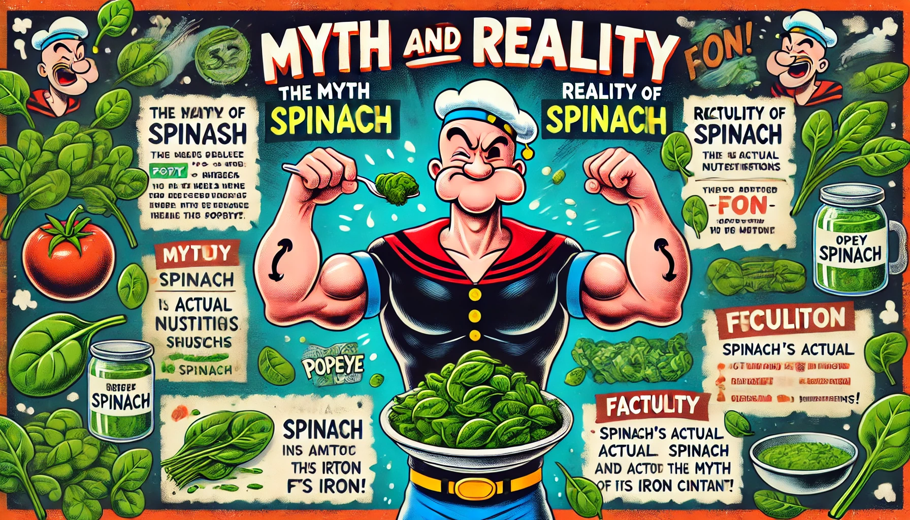 만화캐릭터 뽀빠이로 인한 시금치의 오해