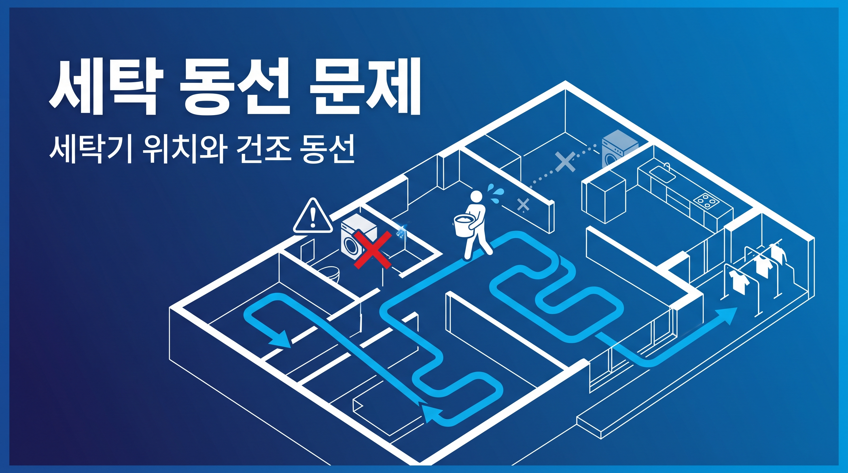 세탁동선으로 발생가능한 문제들 정리